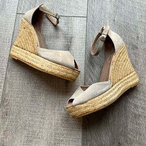 Gaimo Espadrilles Wedge Open Toed Shoes Size 39
